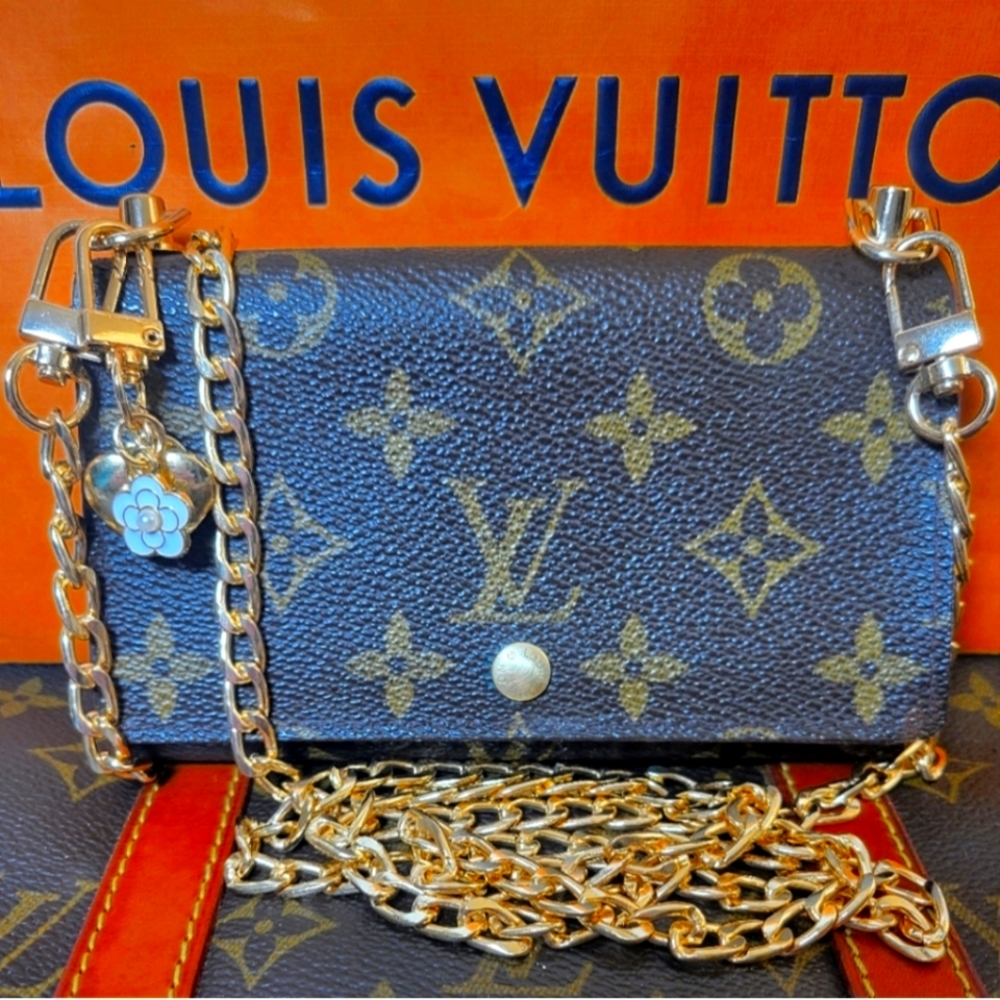 Louis Vuitton CA1917 Monogram Portefeiulle Tresor Wallet on Chain